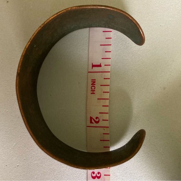 Copper Cuff Bracelet. Vintage Native American Solid Cpr Thunderbird Arrow Cuff - Picture 9 of 10